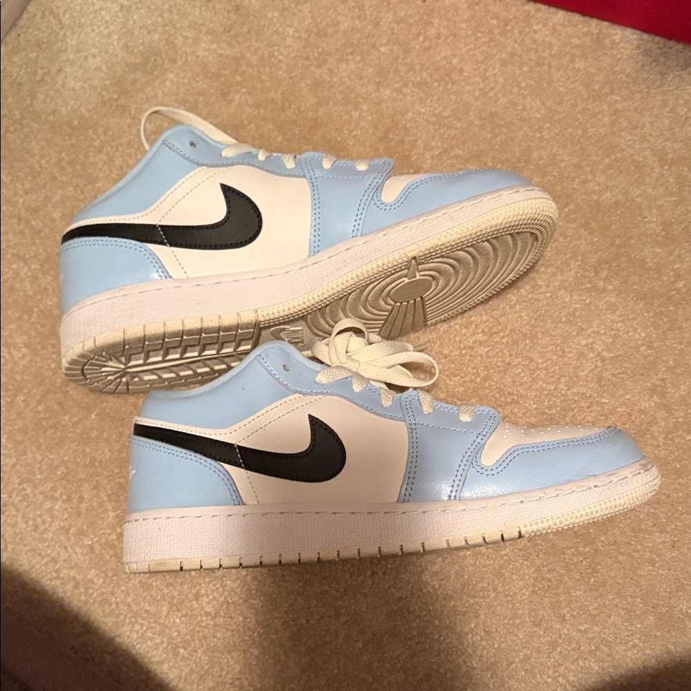Nike Kids Light Blue and White Jordan Sneakers